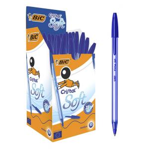 BIC στυλό διαρκείας Cristal Soft με μύτη 1.2mm, μπλε, 50τμχ | Αναλώσιμα - Είδη Γραφείου | elabstore.gr