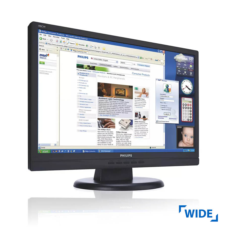 Used Monitor (A-) 190CW TFT/ Philips/ 19"/ 1440x900/ Wide/ Black/ D-SUB & DVI-D | eLabstore.gr Used Monitor (A-) 190CW TFT/Philips/19"/1440x900/Wide/Black/D-SUB & DVI-D | Refurbished | elabstore.gr