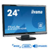 Used Monitor E2407HDS TFT/Iiyama/24"/1920x1080/Wide/Black/w/Speakers/D-SUB & DVI-D & HDMI | Refurbished | elabstore.gr