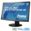 Used Monitor E2475HDS LED/Iiyama/24"/1920x1080/Wide/Black/D-SUB & DVI-D & HDMI | Refurbished | elabstore.gr