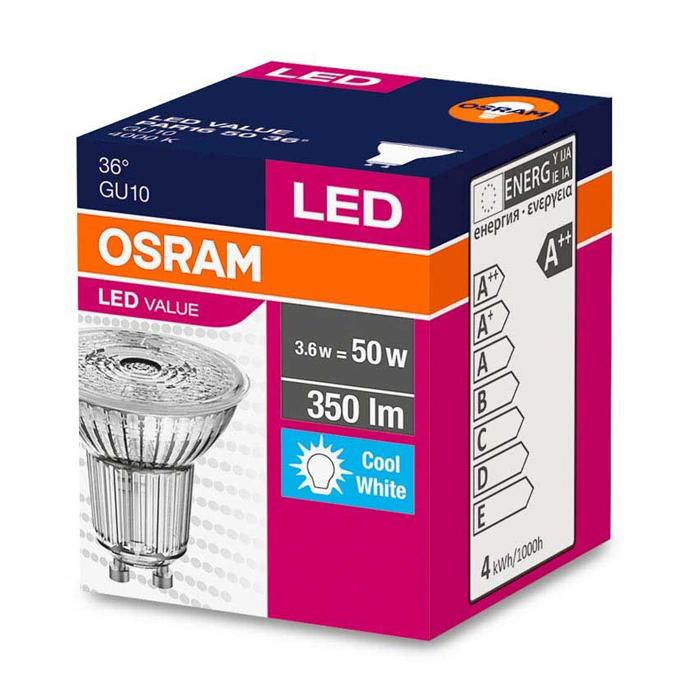 OSRAM LED λάμπα spot 4058075055155, 4.3W, 4000K, GU10, 350LM | eLabstore.gr OSRAM LED λάμπα spot 4058075055155, 4.3W, 4000K, GU10, 350LM | Φωτισμός | elabstore.gr