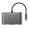 CABLETIME docking station C160, Type-C, 3-ports, 4K, 0.15m, γκρι | Συνοδευτικά PC | elabstore.gr