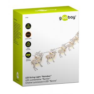 GOOBAY LED λαμπάκια με τάρανδους 57946, 3000K, 1.3m, 5lm, IP20, 10 LEDs | Οικιακές & Προσωπικές Συσκευές | elabstore.gr