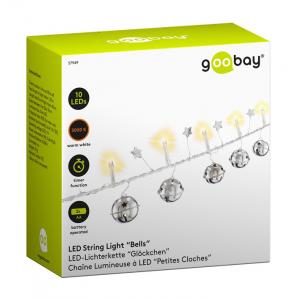 GOOBAY LED λαμπάκια με κουδούνια 57949, 3000K, 1.3m, 5lm, IP20, 10 LEDs | Οικιακές & Προσωπικές Συσκευές | elabstore.gr