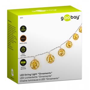 GOOBAY LED λαμπάκια με στολίδια 58119, 3000K, 1.3m, 5lm, IP20, 10 LEDs | Οικιακές & Προσωπικές Συσκευές | elabstore.gr