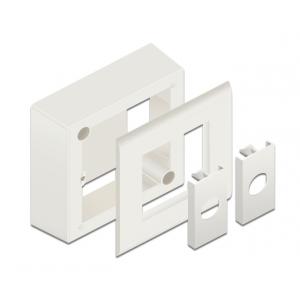 DELOCK επιτοίχιο περίβλημα για modules Easy 45 81332, 82x82mm, λευκό | Εργαλεία | elabstore.gr