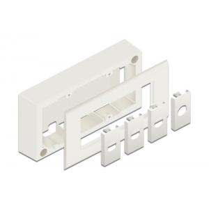 DELOCK επιτοίχιο περίβλημα για modules Easy 45 81333, 152x82mm, λευκό | Εργαλεία | elabstore.gr