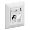 GOOBAY πρίζα τοίχου για 2x keystone jacks 95902, 80x80mm, λευκό | Εργαλεία | elabstore.gr