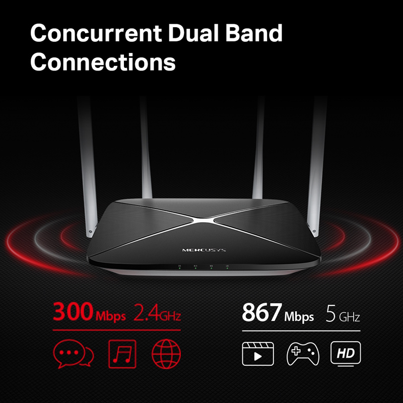 MERCUSYS Wireless Gigabit Router AC1200, Dual Band, Ver. 2.0 | eLabstore.gr MERCUSYS Wireless Gigabit Router AC1200, Dual Band, Ver. 2.0 | Δικτυακά | elabstore.gr