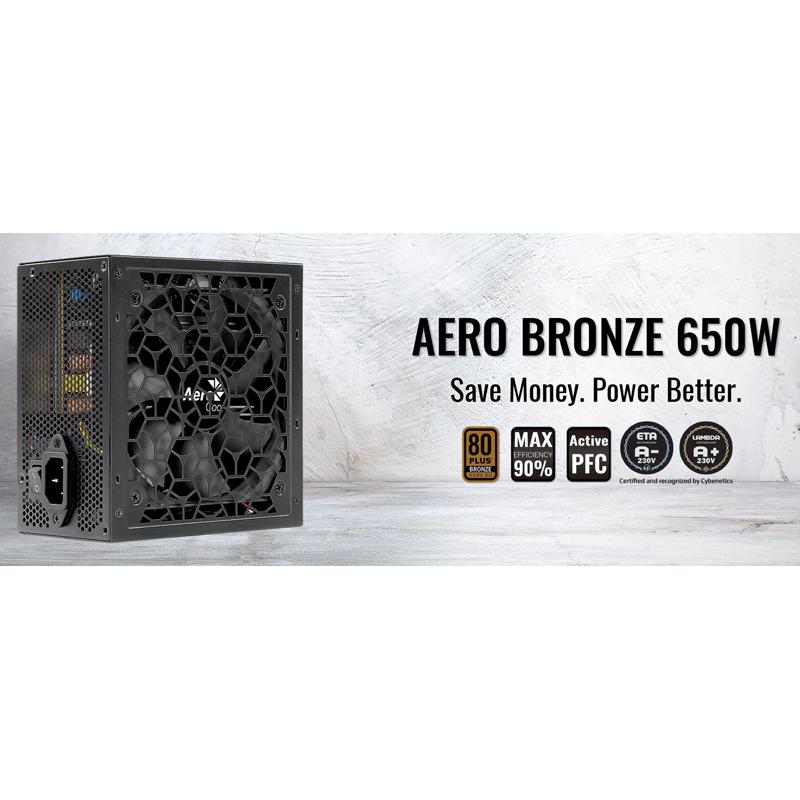 AEROCOOL τροφοδοτικό Aero 650W, Active PFC, 80 Plus Bronze | eLabstore.gr AEROCOOL τροφοδοτικό Aero 650W, Active PFC, 80 Plus Bronze | PC & Αναβάθμιση | elabstore.gr