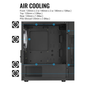 AEROCOOL PC case mini tower ATOMIC-LITE-G, 206.5x385x353.4mm, 2x RGB fan | eLabstore.gr AEROCOOL PC case mini tower ATOMIC-LITE-G, 206.5x385x353.4mm, 2x RGB fan | PC & Αναβάθμιση | elabstore.gr