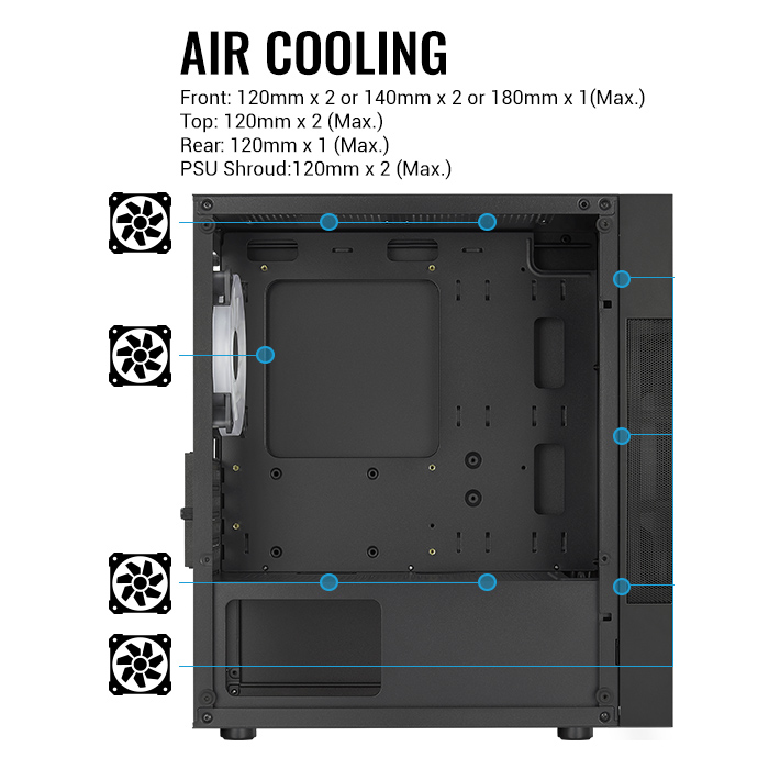 AEROCOOL PC case mini tower ATOMIC-LITE-G, 206.5x385x353.4mm, 2x RGB fan | eLabstore.gr AEROCOOL PC case mini tower ATOMIC-LITE-G, 206.5x385x353.4mm, 2x RGB fan | PC & Αναβάθμιση | elabstore.gr