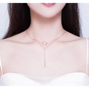 BAMOER κολιέ BSN078 δυο σειρών, ασήμι 925, ροζ χρυσό | eLabstore.gr BAMOER κολιέ BSN078 δυο σειρών, ασήμι 925, ροζ χρυσό | Οικιακές & Προσωπικές Συσκευές | elabstore.gr