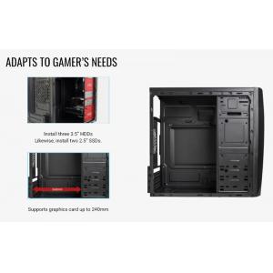 AEROCOOL PC mini tower CS-102, 190x345x372mm, 1x fan, μαύρο | PC & Αναβάθμιση | elabstore.gr