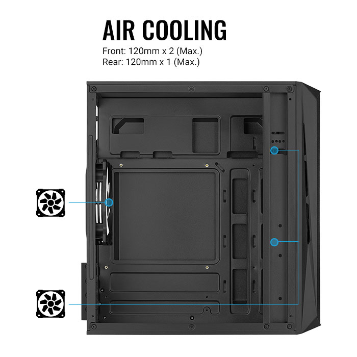 AEROCOOL PC mini tower CS-107-A, 197.5x353x340.6mm, 3x FRGB fan, μαύρο | eLabstore.gr AEROCOOL PC mini tower CS-107-A, 197.5x353x340.6mm, 3x FRGB fan, μαύρο | PC & Αναβάθμιση | elabstore.gr