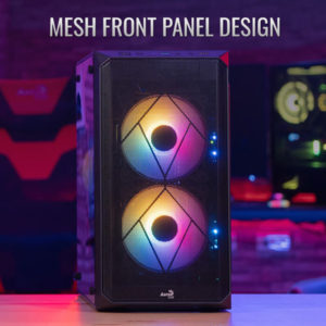 AEROCOOL PC mini tower CS-107-A, 197.5x353x340.6mm, 3x FRGB fan, μαύρο | eLabstore.gr AEROCOOL PC mini tower CS-107-A, 197.5x353x340.6mm, 3x FRGB fan, μαύρο | eLabstore.gr