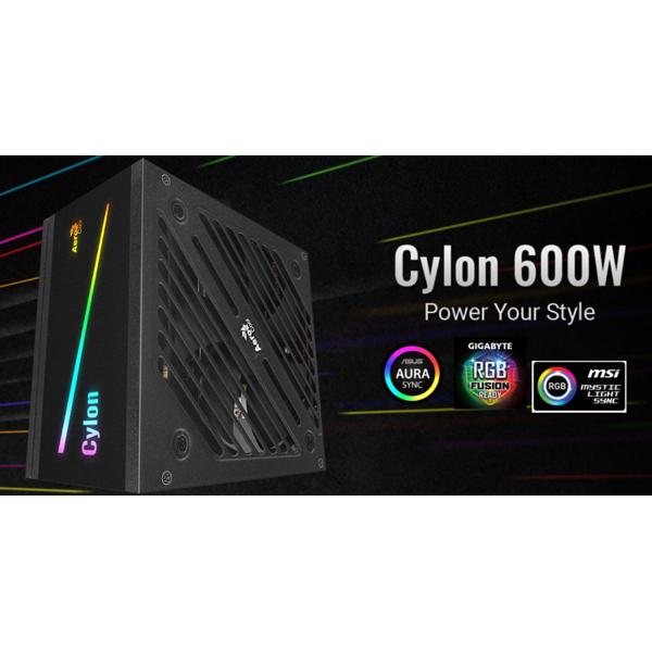 AEROCOOL τροφοδοτικό Cylon 600W, RGB, Active PFC, 80 Plus 230V | eLabstore.gr AEROCOOL τροφοδοτικό Cylon 600W, RGB, Active PFC, 80 Plus 230V | PC & Αναβάθμιση | elabstore.gr