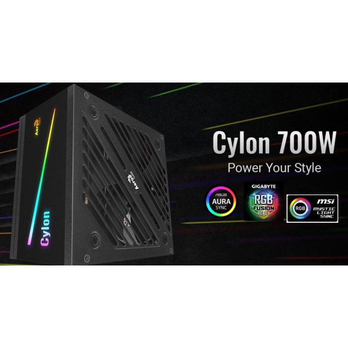 AEROCOOL τροφοδοτικό Cylon 700W CE70AEC, RGB, Active PFC, 80 Plus 230V | eLabstore.gr AEROCOOL τροφοδοτικό Cylon 700W CE70AEC, RGB, Active PFC, 80 Plus 230V | PC & Αναβάθμιση | elabstore.gr