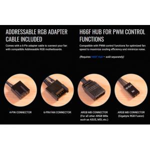 AEROCOOL LED ανεμιστήρας ECLIPSE-12, 6-pin connector, 120mm, ARGB | PC & Αναβάθμιση | elabstore.gr