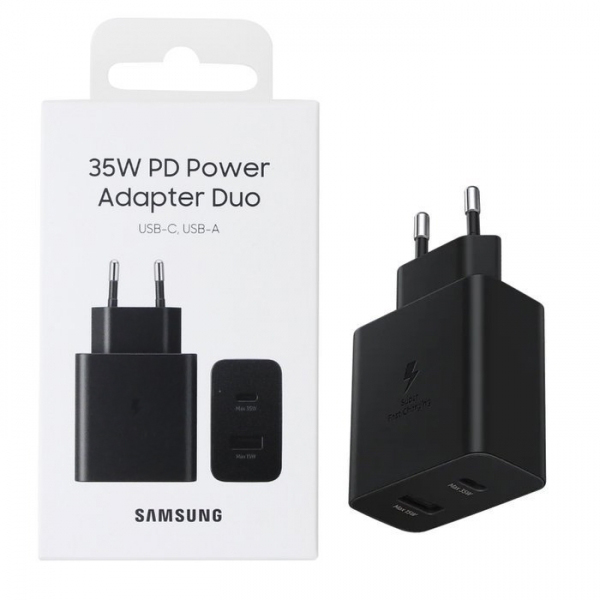SAMSUNG φορτιστής τοίχου EP-TA220NBEGEU, USB & Type-C, 35W 3A, μαύρος | eLabstore.gr SAMSUNG φορτιστής τοίχου EP-TA220NBEGEU, USB & Type-C, 35W 3A, μαύρος | Αξεσουάρ κινητών | elabstore.gr