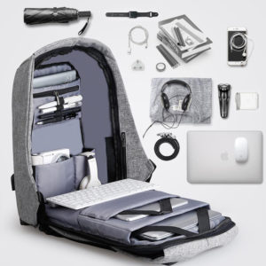 MARK RYDEN τσάντα πλάτης MR5815, με θήκη laptop 15.6", γκρι | Οικιακές & Προσωπικές Συσκευές | elabstore.gr
