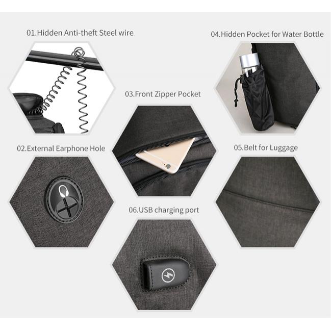 MARK RYDEN τσάντα πλάτης MR6888, με θήκη laptop 17.3", γκρι | eLabstore.gr MARK RYDEN τσάντα πλάτης MR6888, με θήκη laptop 17.3", γκρι | Οικιακές & Προσωπικές Συσκευές | elabstore.gr