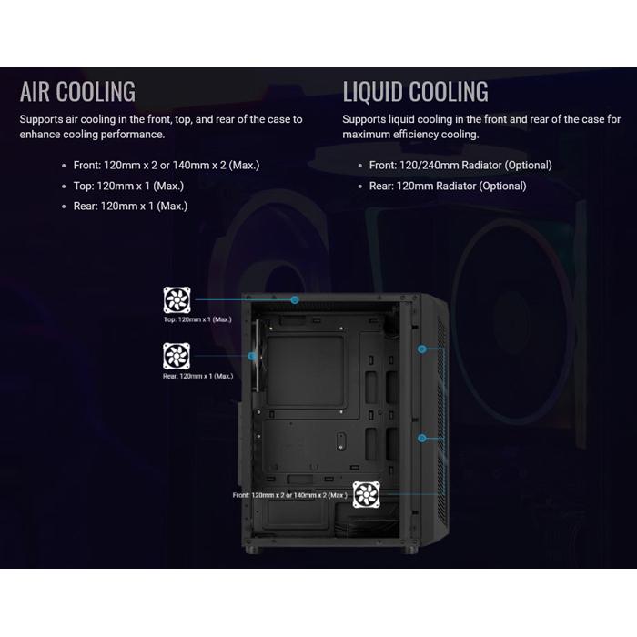 AEROCOOL PC case mid tower PRIME-G, 205x442x376.5mm, 1x fan, μαύρο | eLabstore.gr AEROCOOL PC case mid tower PRIME-G, 205x442x376.5mm, 1x fan, μαύρο | PC & Αναβάθμιση | elabstore.gr