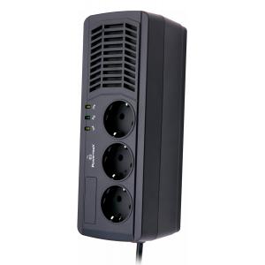 POWERTECH σταθεροποιητής ρεύματος PT-AVR1000I, 1000VA/500W, 3x schuko | Τροφοδοσία Ρεύματος | elabstore.gr