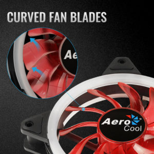 AEROCOOL LED ανεμιστήρας REV, 120mm, κόκκινο | PC & Αναβάθμιση | elabstore.gr