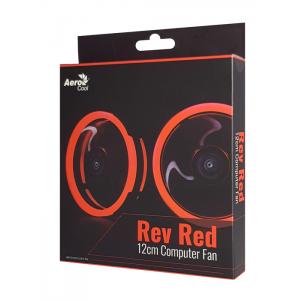 AEROCOOL LED ανεμιστήρας REV, 120mm, κόκκινο | PC & Αναβάθμιση | elabstore.gr