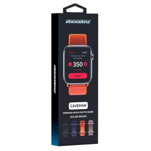 ROCKROSE nylon weave band Caveman για Apple Watch 42/44mm, πορτοκαλί | Mobile Συσκευές | elabstore.gr