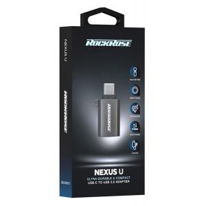 ROCKROSE αντάπτορας USB Type-C σε USB 3.0 Nexus U, 5Gbps, γκρι | Αξεσουάρ κινητών | elabstore.gr