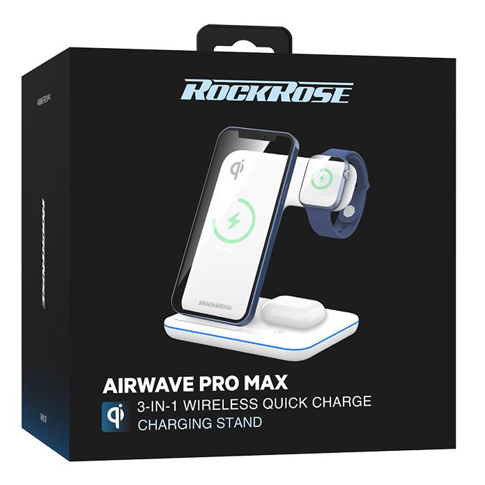 ROCKROSE ασύρματος φορτιστής Airwave Pro Max RRWC09, 15W, λευκός | eLabstore.gr ROCKROSE ασύρματος φορτιστής Airwave Pro Max RRWC09, 15W, λευκός | Αξεσουάρ κινητών | elabstore.gr