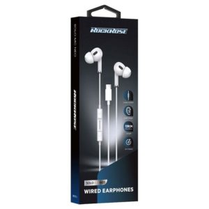 ROCKROSE earphones με μικρόφωνο Solo TC Neo, Type-C, 1.2m, λευκά | Αξεσουάρ κινητών | elabstore.gr