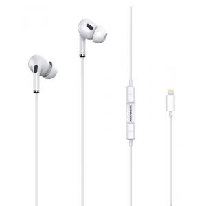 ROCKROSE earphones με μικρόφωνο Solo LT Neo, Lightning, 1.2m, λευκά | Αξεσουάρ κινητών | elabstore.gr
