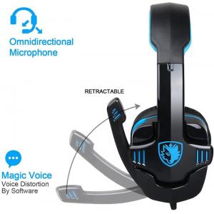 SADES gaming headset SA-708GT, 3.5mm, 40mm, μπλε | Συνοδευτικά PC | elabstore.gr