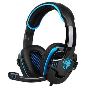 SADES gaming headset SA-708GT, 3.5mm, 40mm, μπλε | Συνοδευτικά PC | elabstore.gr