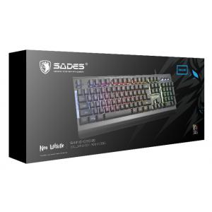 SADES gaming πληκτρολόγιο Neo Whistle SA-KB105, RGB, αθόρυβο, μαύρο | Συνοδευτικά PC | elabstore.gr
