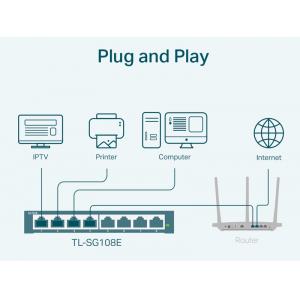 TP-LINK Easy Smart Switch TL-SG108E, 8-port 10/100/1000Mbps, Ver 6.0 | Δικτυακά | elabstore.gr