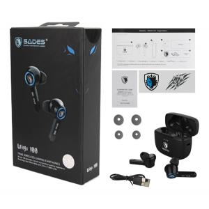 SADES gaming earphones Wings 100 με θήκη φόρτισης, True Wireless, μαύρα | Αξεσουάρ κινητών | elabstore.gr