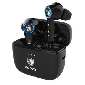 SADES gaming earphones Wings 100 με θήκη φόρτισης, True Wireless, μαύρα | Αξεσουάρ κινητών | elabstore.gr