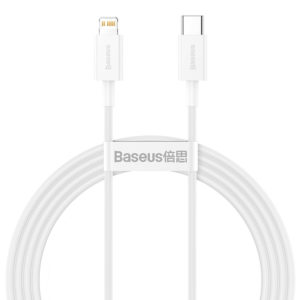 BASEUS καλώδιο USB Type-C σε Lightning CATLYS-C02, 20W, 2m, λευκό | Αξεσουάρ κινητών | elabstore.gr