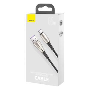 BASEUS καλώδιο USB σε USB Type-C CATSD-N01, 66W, 2m, μαύρο | Αξεσουάρ κινητών | elabstore.gr