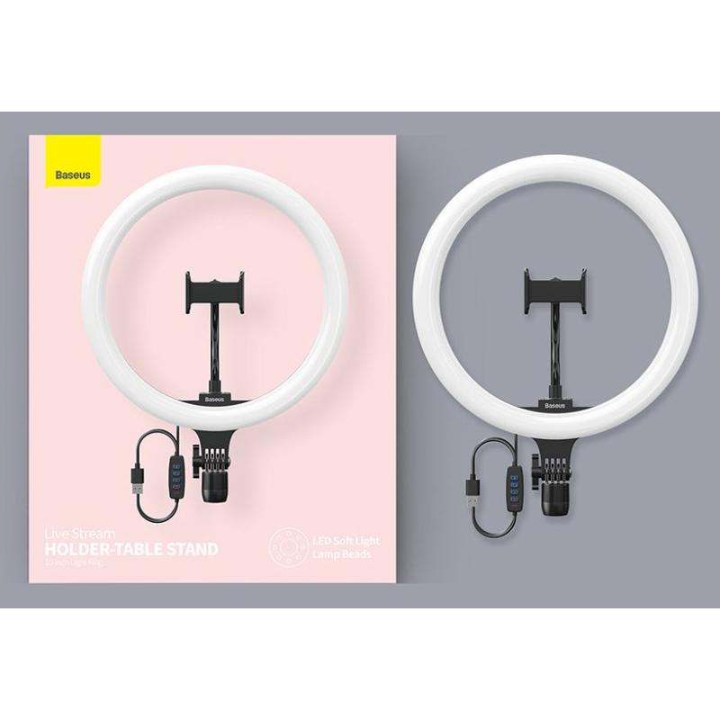 BASEUS φωτιστικό δαχτυλίδι LED CRZB12-B01, 12", χωρίς τρίποδα, μαύρο | eLabstore.gr BASEUS φωτιστικό δαχτυλίδι LED CRZB12-B01, 12", χωρίς τρίποδα, μαύρο | Αξεσουάρ κινητών | elabstore.gr