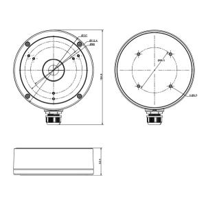 HIKVISION βάση κάμερας DS-1280ZJ-M, μεταλλική, λευκή | Κλειστό Κύκλωμα CCTV | elabstore.gr