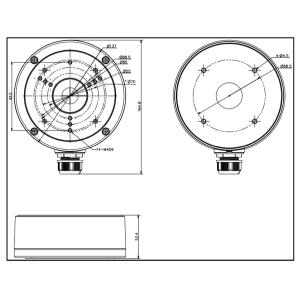 HIKVISION βάση κάμερας DS-1280ZJ-S, μεταλλική, λευκή | Κλειστό Κύκλωμα CCTV | elabstore.gr