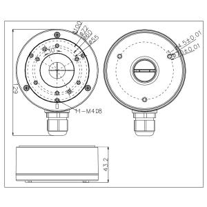 HIKVISION βάση κάμερας DS-1280ZJ-XS, μεταλλική, λευκή | Κλειστό Κύκλωμα CCTV | elabstore.gr