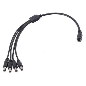 FOLKSAFE splitter DC1F4M, 1 θηλυκό σε 4 αρσενικά, 5.5x2.1mm, 4τμχ | Κλειστό Κύκλωμα CCTV | elabstore.gr