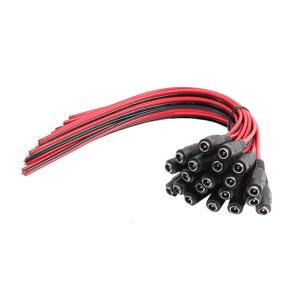 FOLKSAFE καλώδιο FS-DCPIGTAIL-F με θηλυκό βύσμα 5.5x2.1mm, 10τμχ | Κλειστό Κύκλωμα CCTV | elabstore.gr