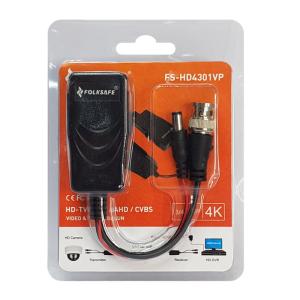 FOLKSAFE video & power balun transmitter FS-HD4301VP, 4K, έως 400m, RJ45 | eLabstore.gr FOLKSAFE video & power balun transmitter FS-HD4301VP, 4K, έως 400m, RJ45 | Κλειστό Κύκλωμα CCTV | elabstore.gr